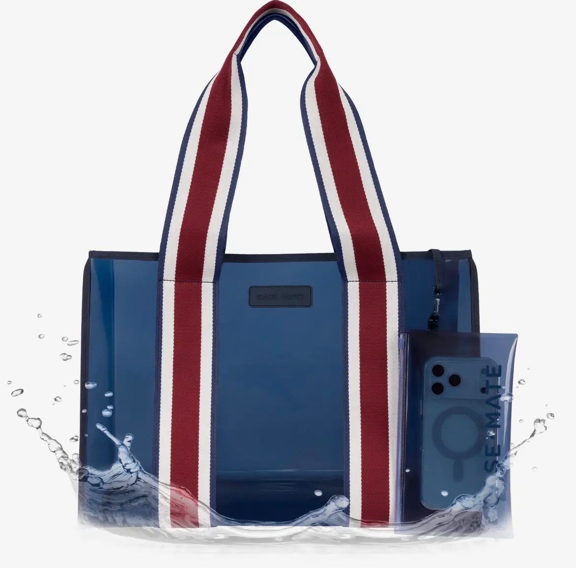 Case Mate Jelly Tote Bag, Size: Navy Rugby Stripe