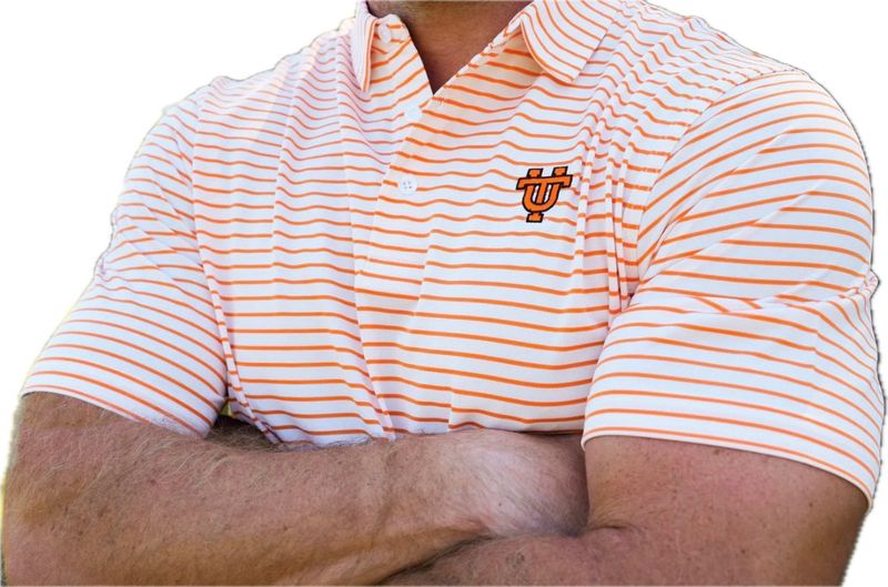 Volunteer Traditions Reese UT Stripe Polo cream/orange