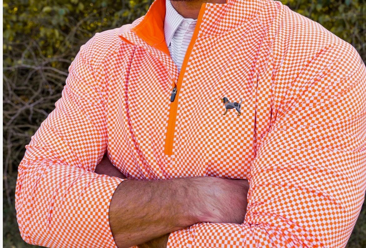 Volunteer Traditions Club Pullover Bluetick Checkerboard, Size: S