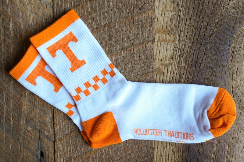 Volunteer Traditions White Power T crew socks