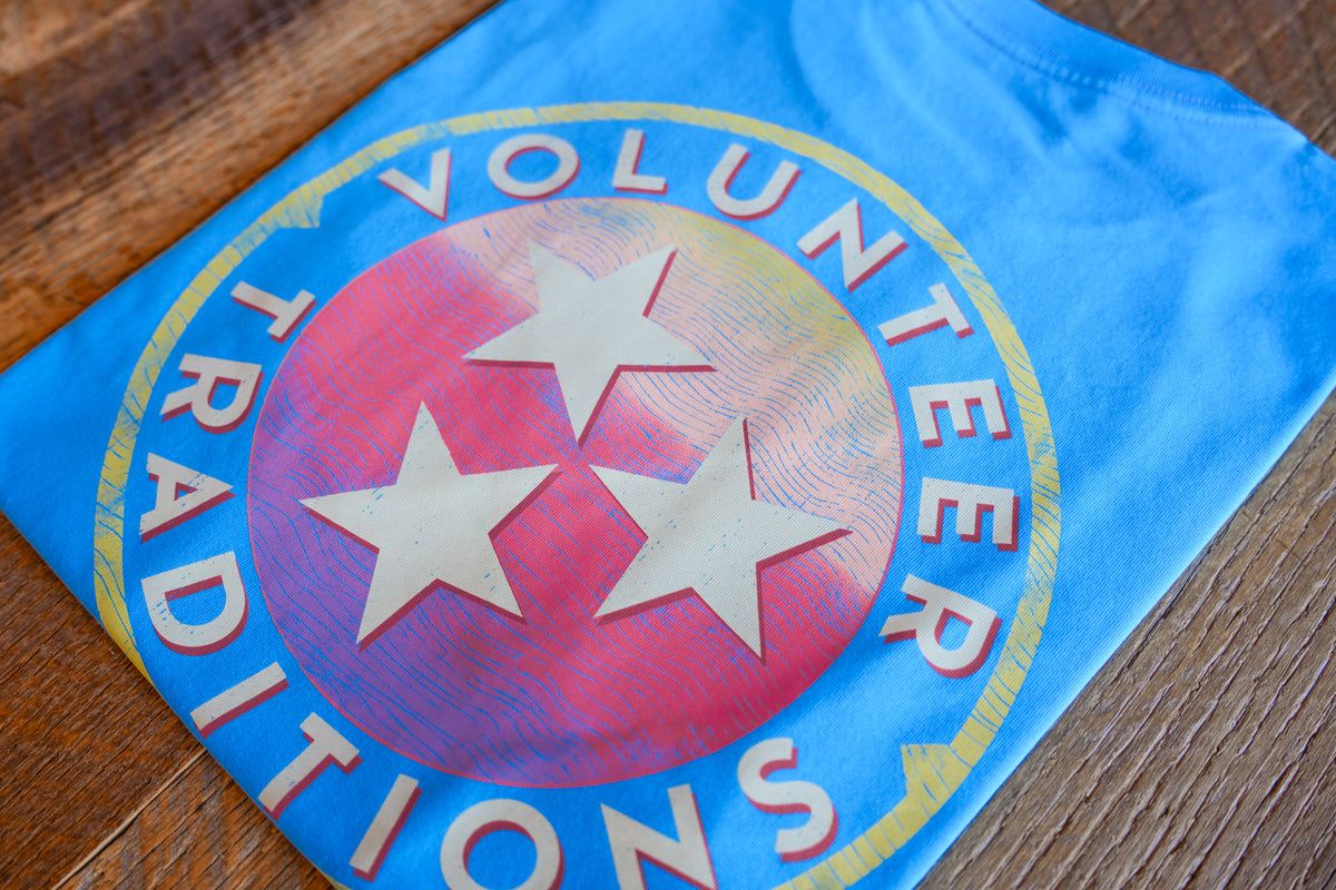 Volunteer Traditions Tristar Pocket Tee Summit Blue, Size: S