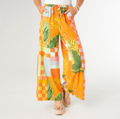 Coco + Carmen Printed Flowy Wide Leg