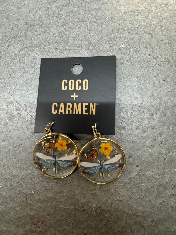 Coco + Carmen  Pressed Flower Earrings