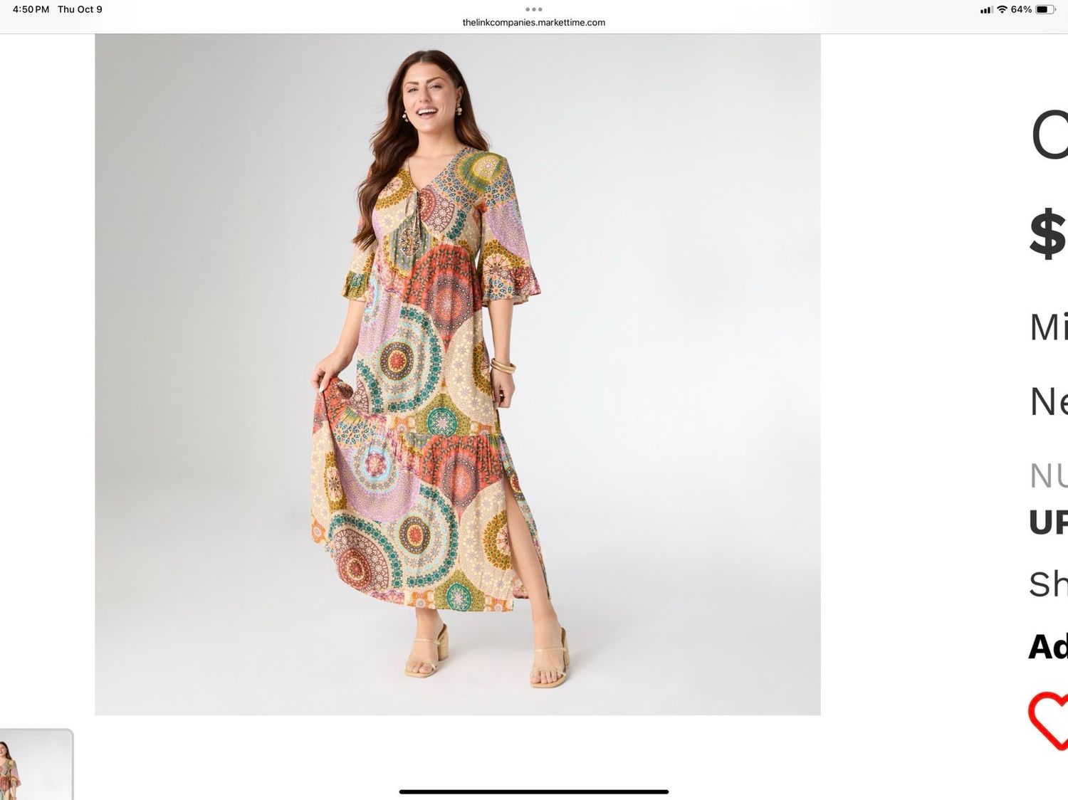 Coco + Carmen Cora V Neck Maxi Dress , Color: Bold, Size: XS