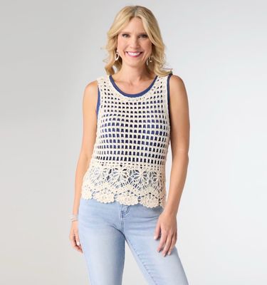 Coco + Carmen Crochet Tank Top 