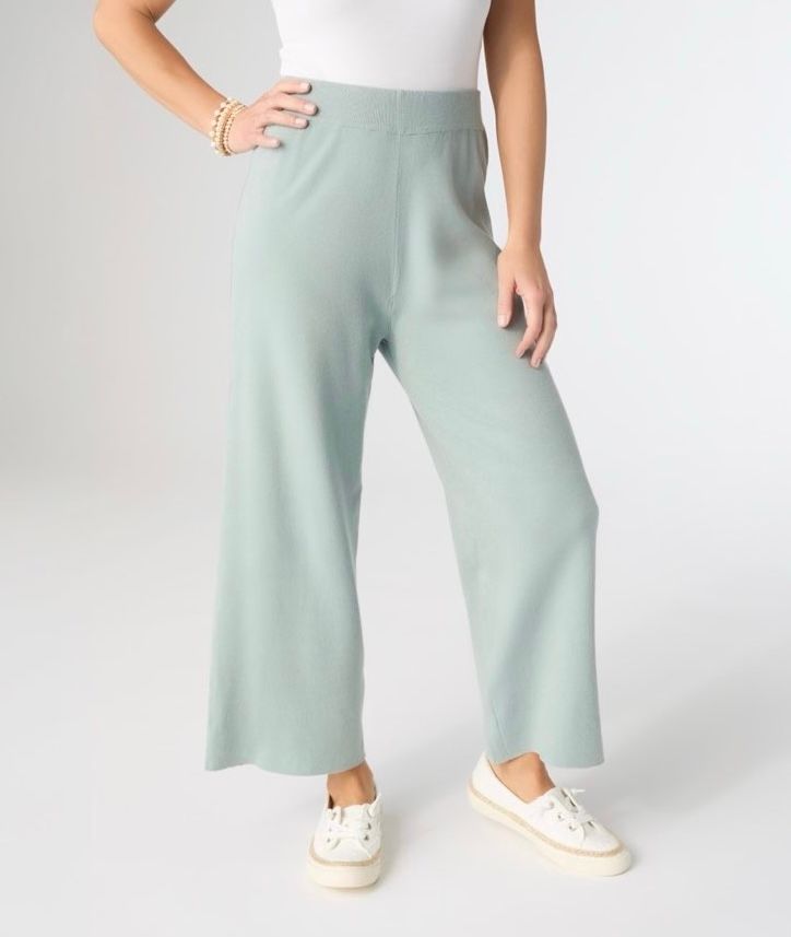 Coco + Carmen Crop Bottom , Color: Sage, Size: XS