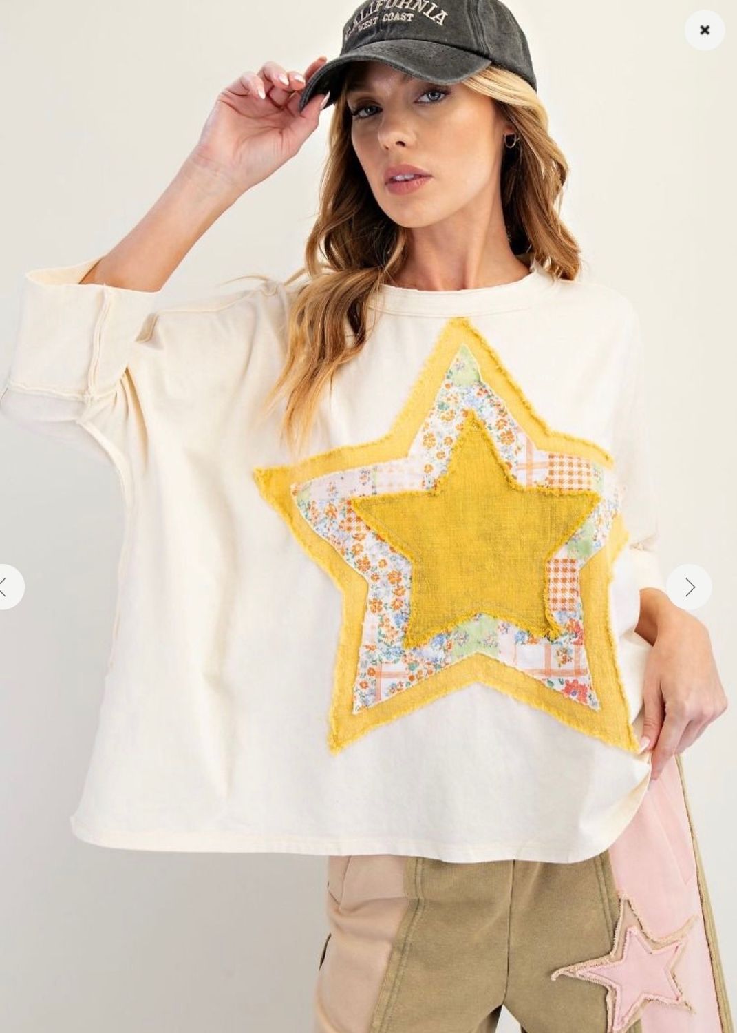 Easel Quilted Star shirt, Size: 1xl