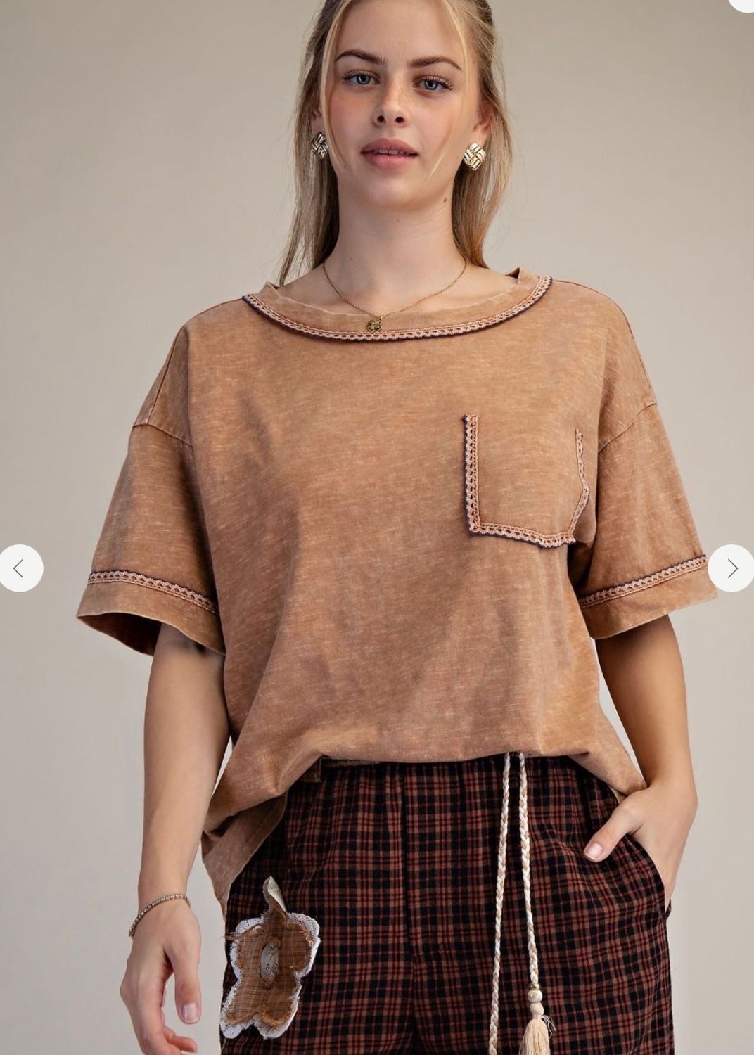 Easel Mineral Wash pocket tee, Size: 1xl