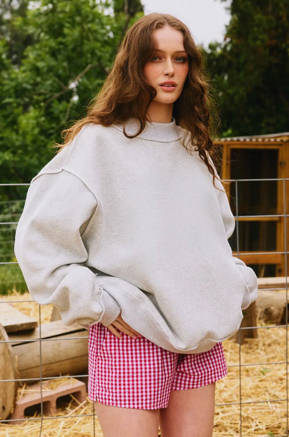 Bucket List Mock Neck Sweatshirt, Size: S/M