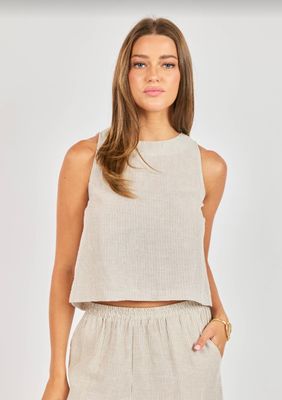 Sadie &amp; Sage Garden Sun Button Tank 