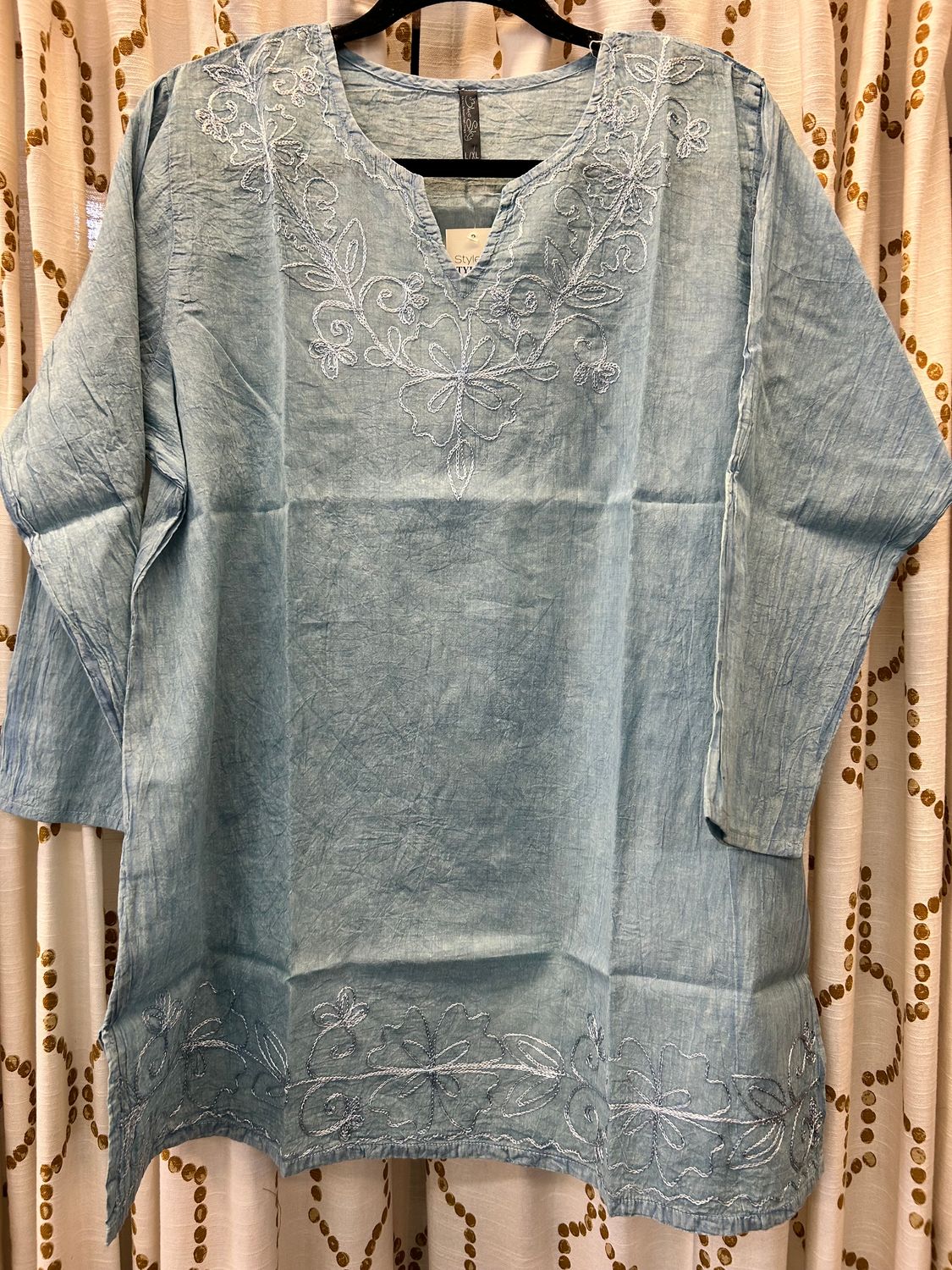 Blue Sky Cotton Tunic, Size: S/M