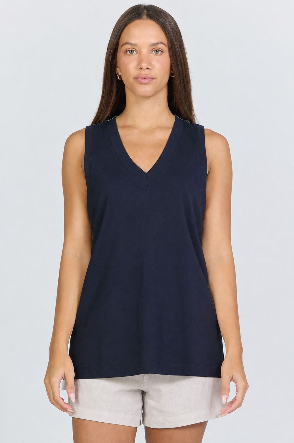 Dear John Laurel Tank, Color: Black Iris, Size: XS