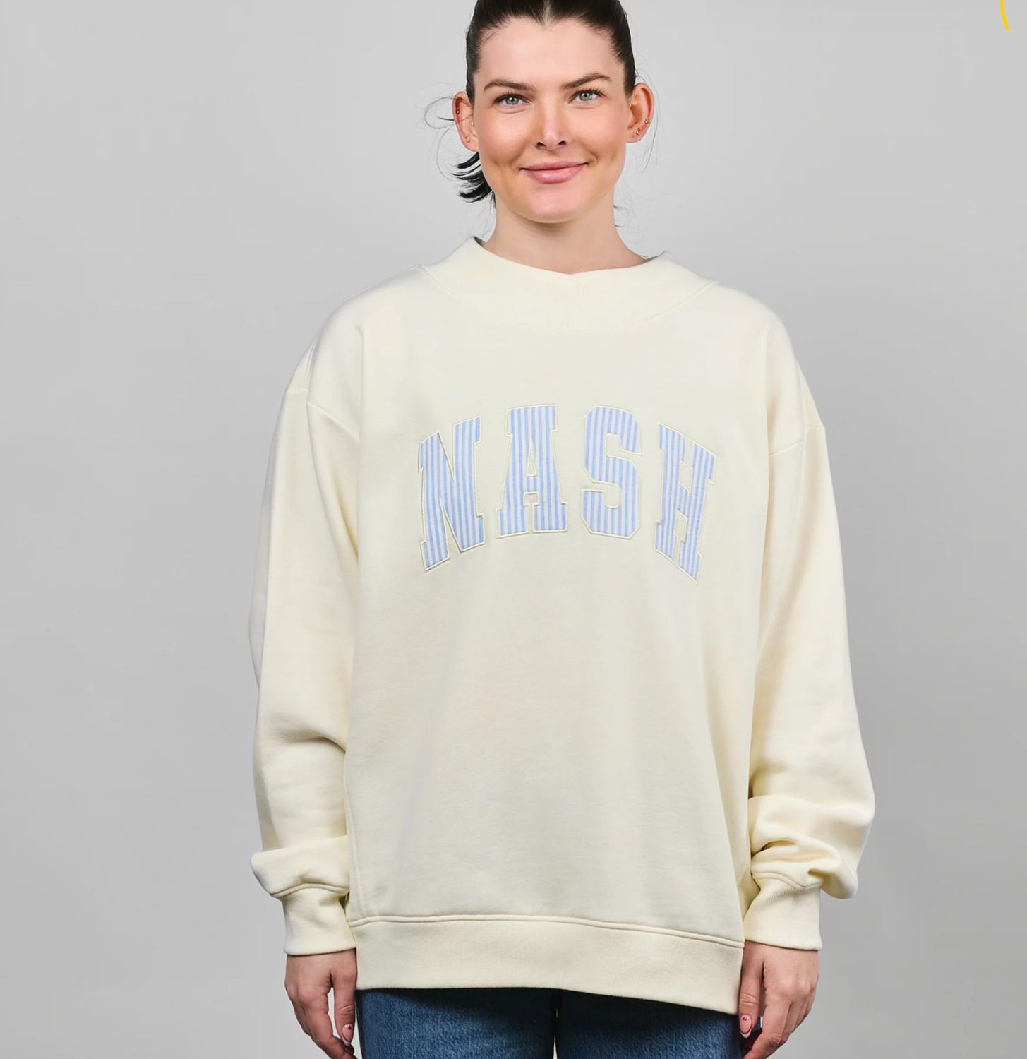 Nash Legacy Mock Neck sweatshirt, Color: Cloud, Size: XS/S