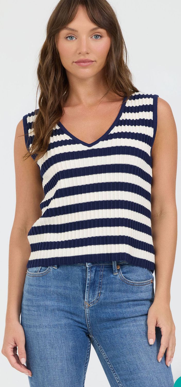 Dear John Celia Stripe , Color: Black Iris, Size: XS