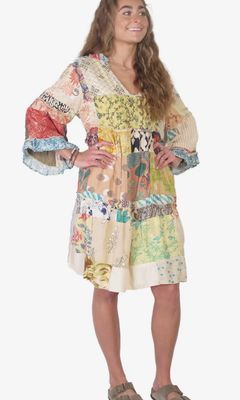 Blue Sky Patchwork Dress