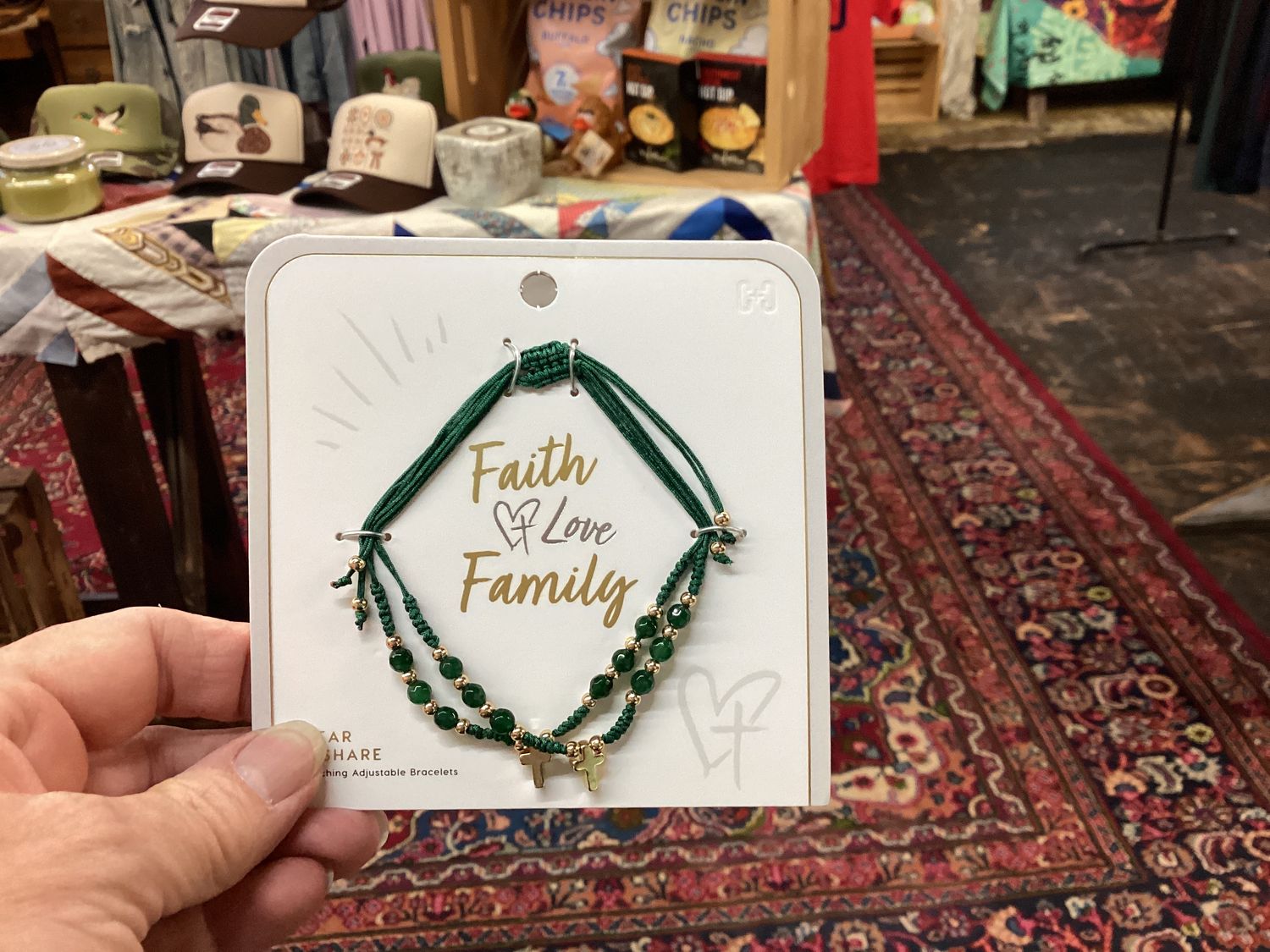 Coco + Carmen Wear &amp; Share Bracelets, Color: Faith Green
