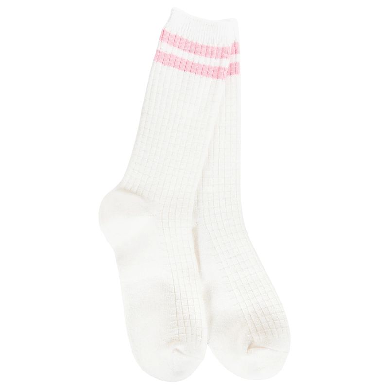 World’s Softest Socks Weekend Waffle Stripe Crew
