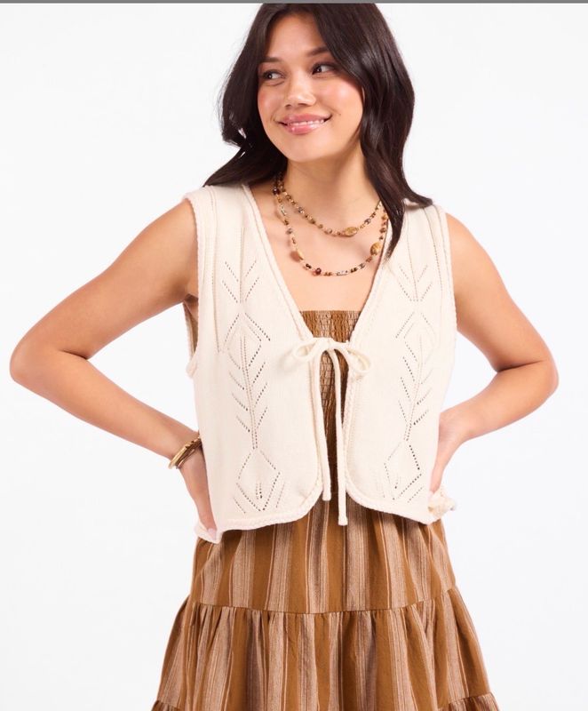 Sadie &amp; Sage Sweater Vest - Cream