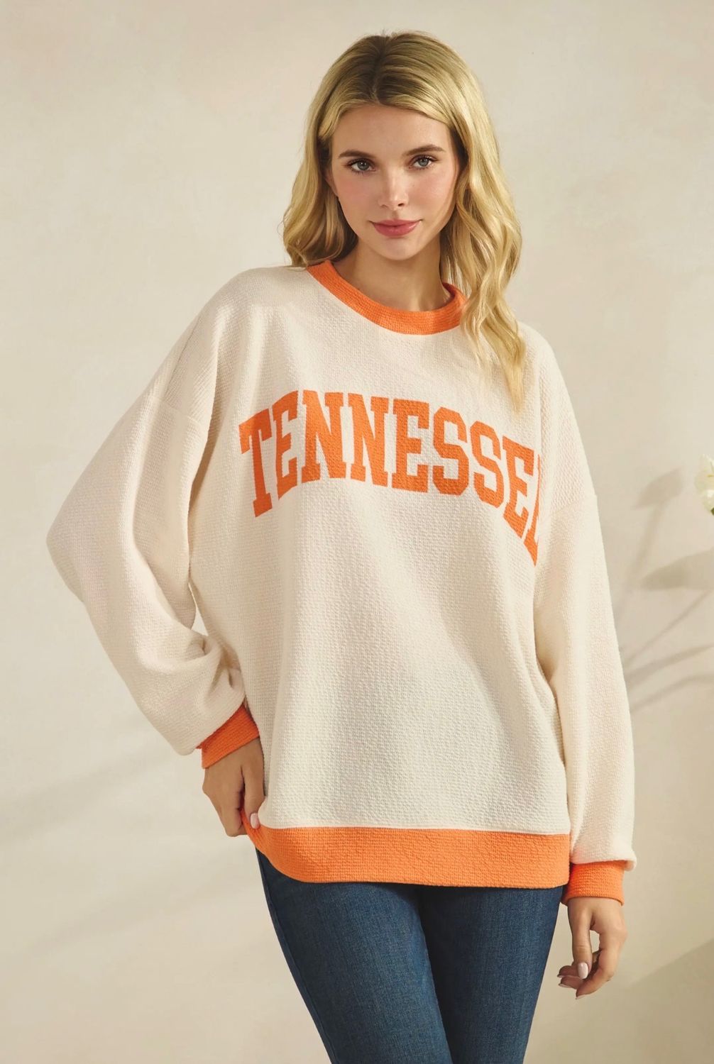 Tres Bien Tennessee Cloudy Knit Ringer Top, Size: S