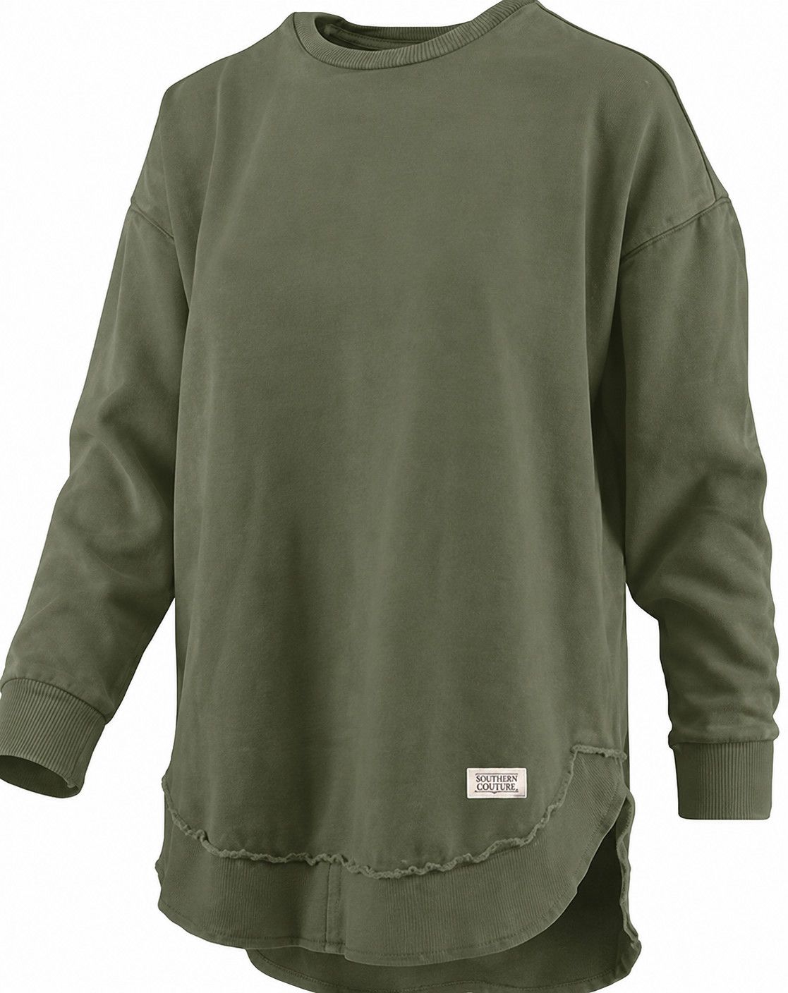Southern Couture Comfy Round Here, Color: Moss, Size: S