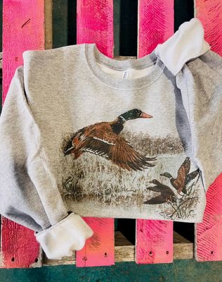 Retro Duck Scene Sweatshirt