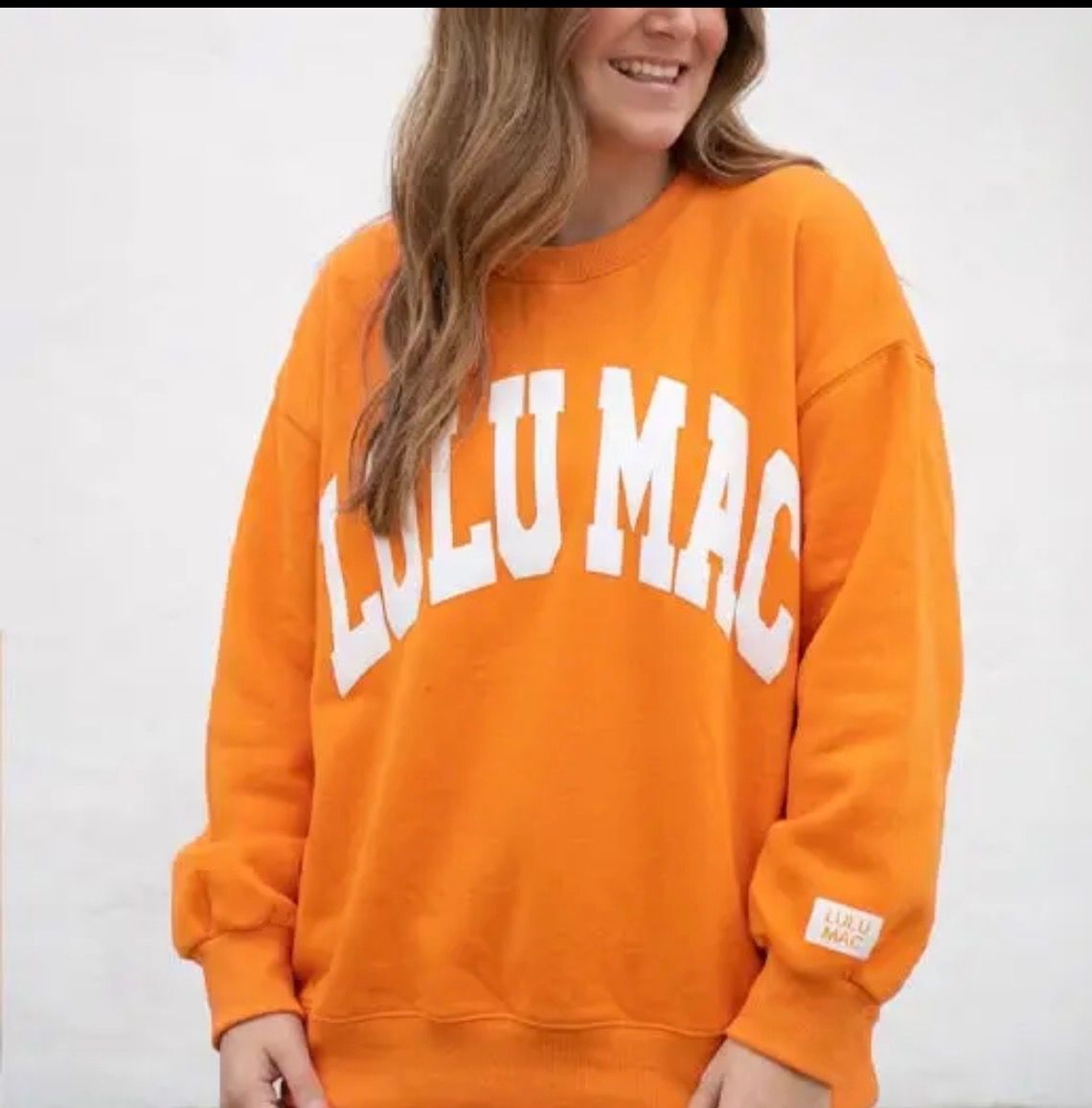 LuluMac Tennessee Orange White Puff, Color: Orange, Size: S