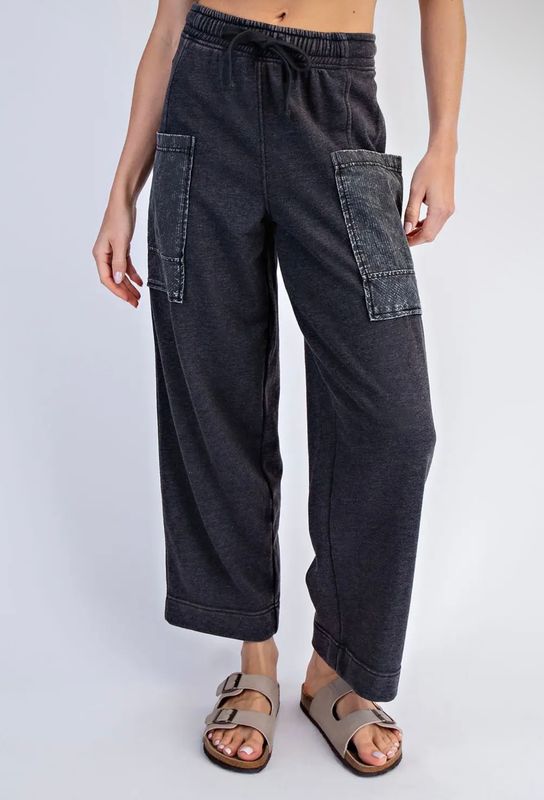 Rae Mode French Terry Cropped Cargo Pant