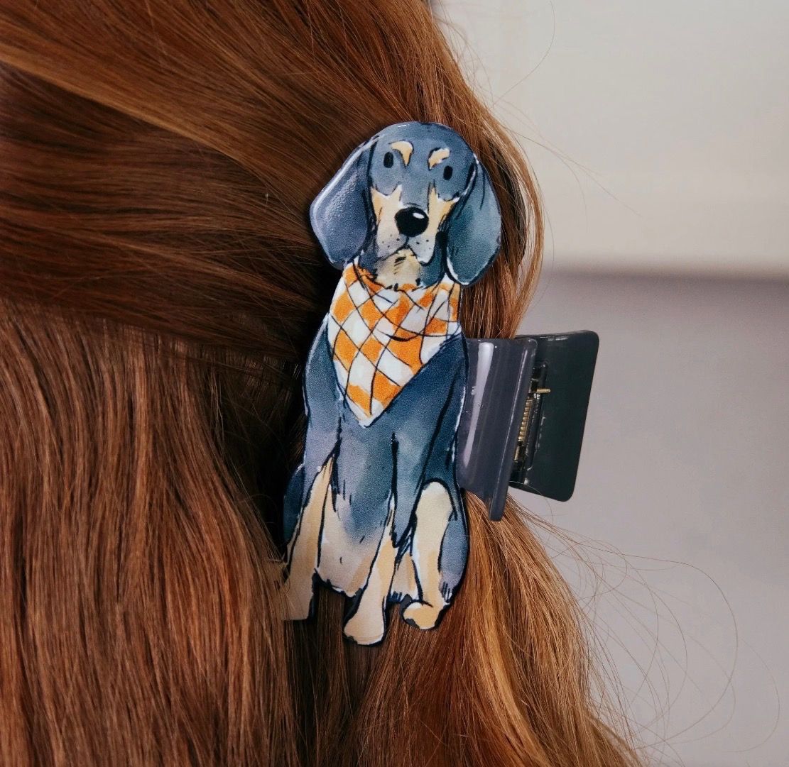 Barrel Down South Bluetick Coonhound Hair Clip