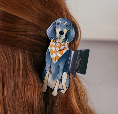 Barrel Down South Bluetick Coonhound Hair Clip