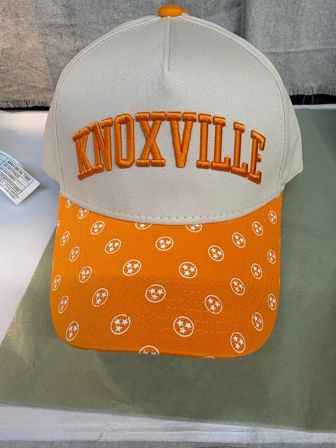 Knoxville Tri Star Hat, Color: Orange and Cream