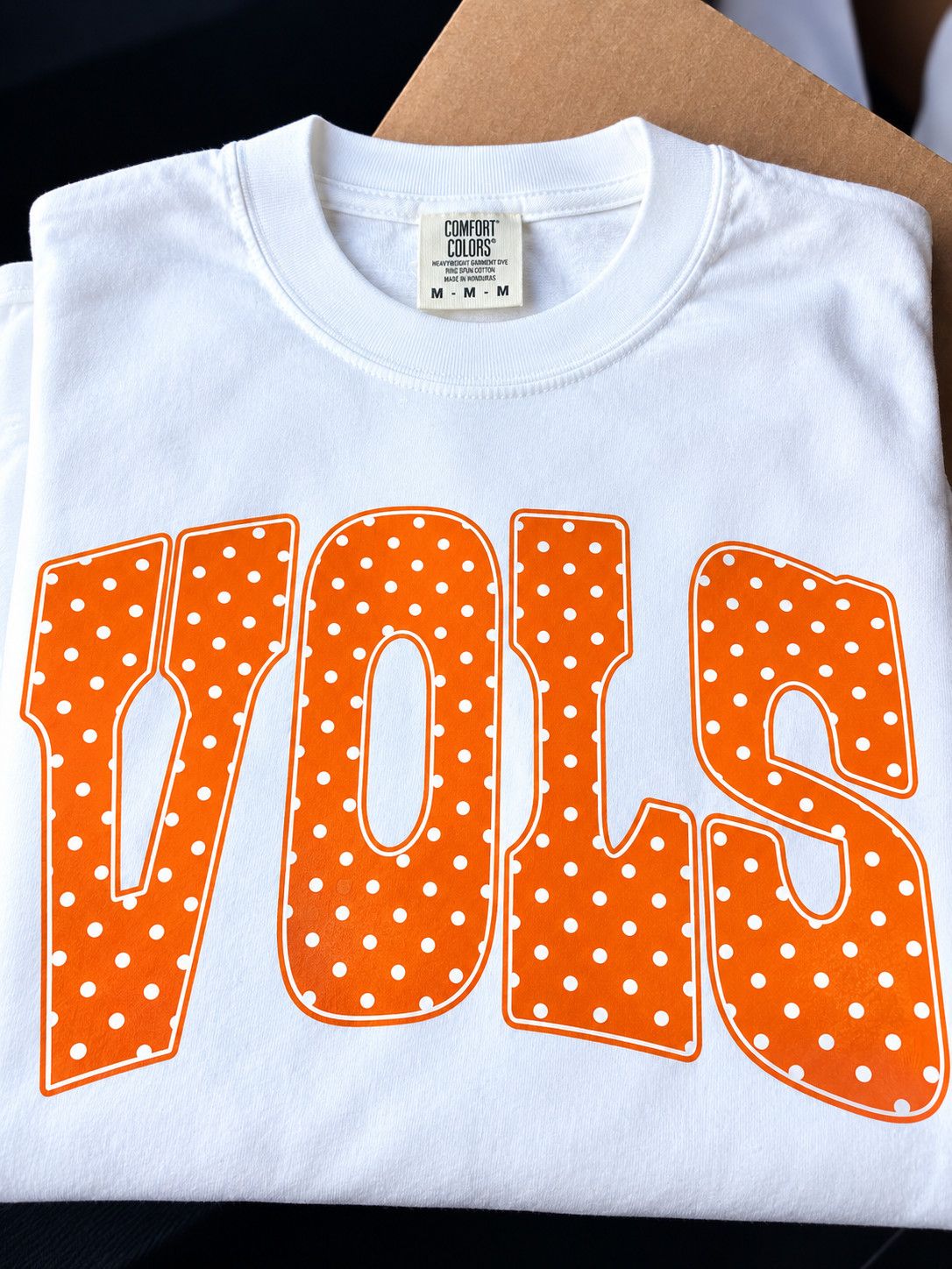 Vols Orange and White Polka Dot Tee, Color: Orange &amp; White Polka Dot, Size: Small