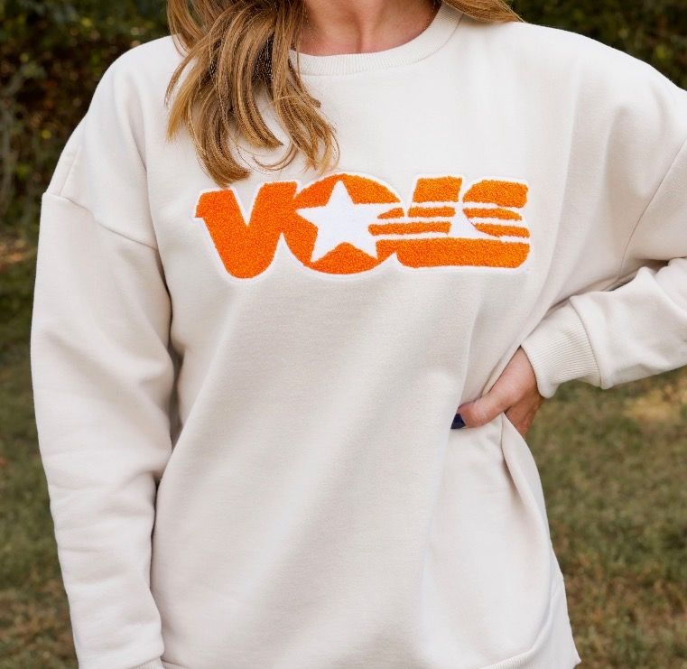 Volunteer Traditions Vols Chenille Crew, Size: S