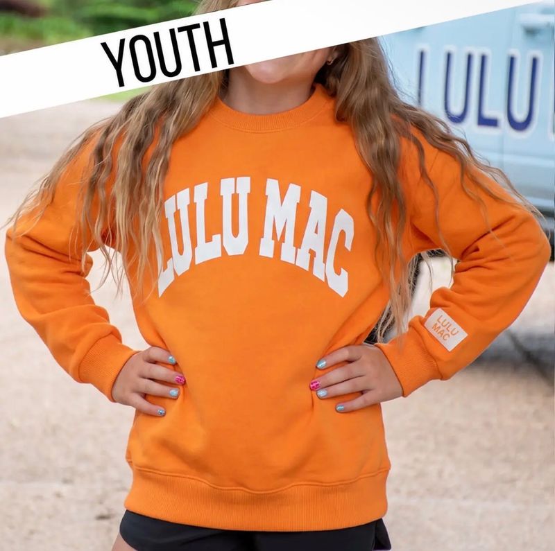 Lulu Mac Kids TN Orange / White Puff Sweatshirt