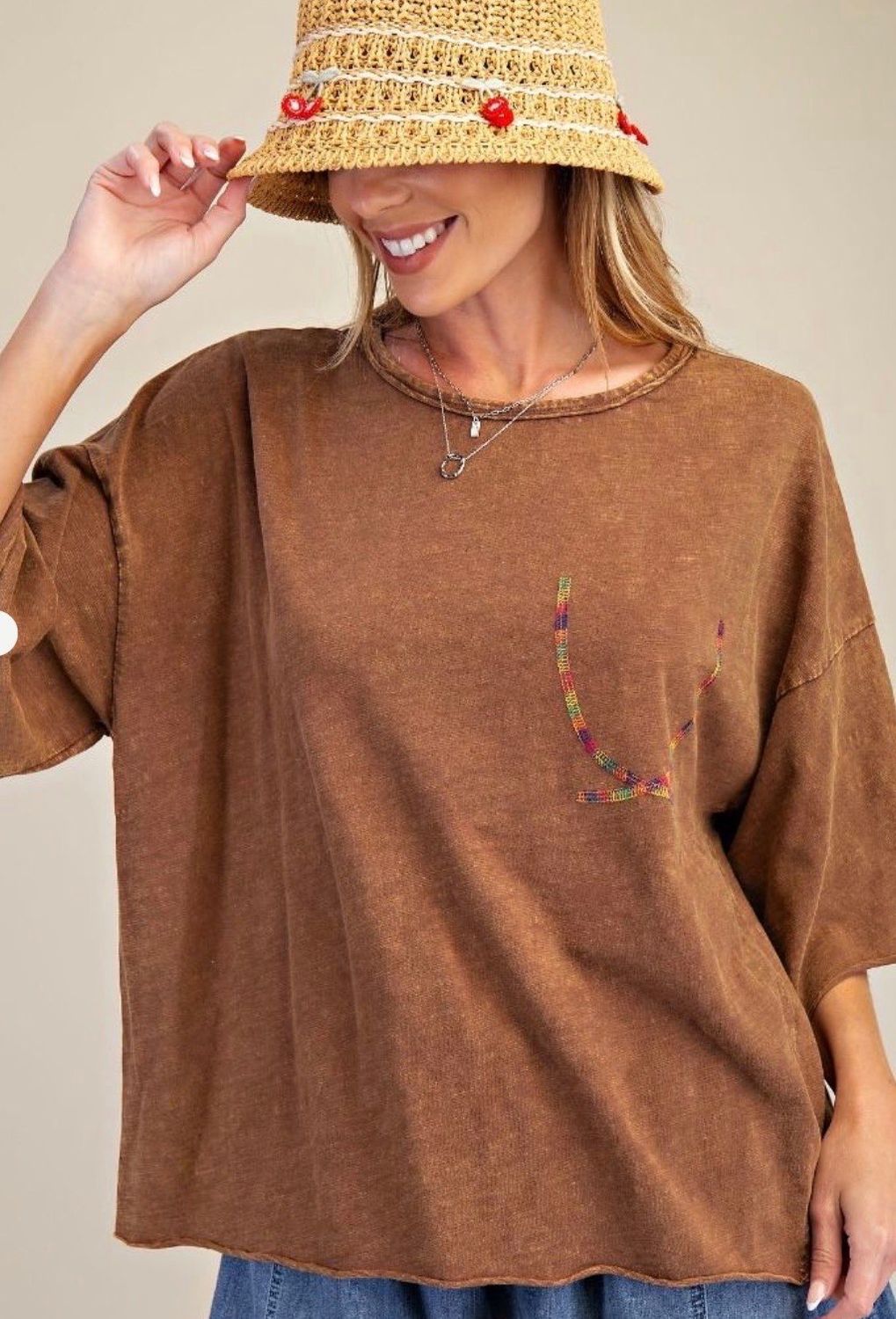 Easel Mocha Mousse Tee, Size: S