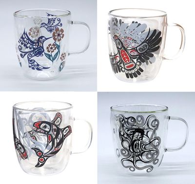 Native Northwest® Double-walled Glass Mugs