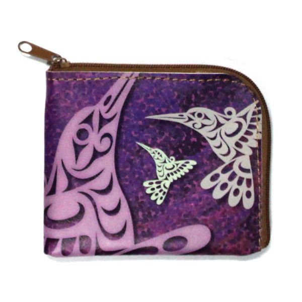 Native Northwest Coin Purse, Design: Hummingbird