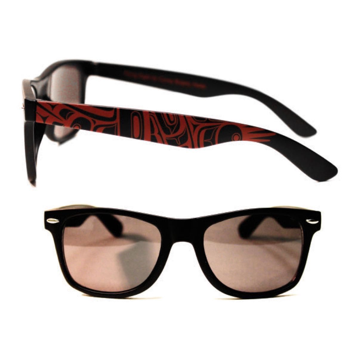Native Northwest® Sunglasses, Design: Flying Eagle (Red/Black)
