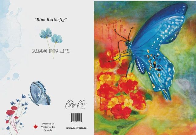 Kelly Kiss Art Journals, Design: Blue Butterfly