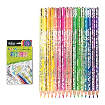 Native Elements® Neon Coloured Pencils