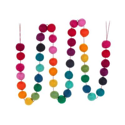 Rainbow Pompom Garland