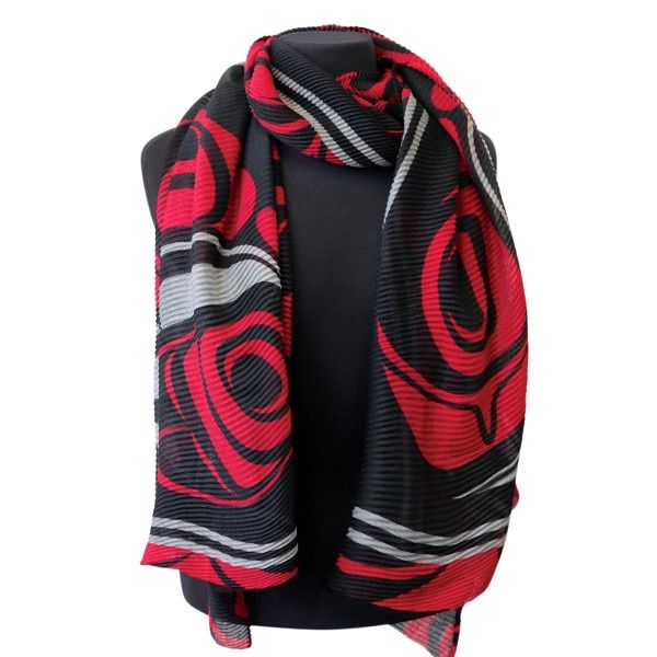 Native Northwest® Eco Scarf, Design: Whale by Ryan Cranmer