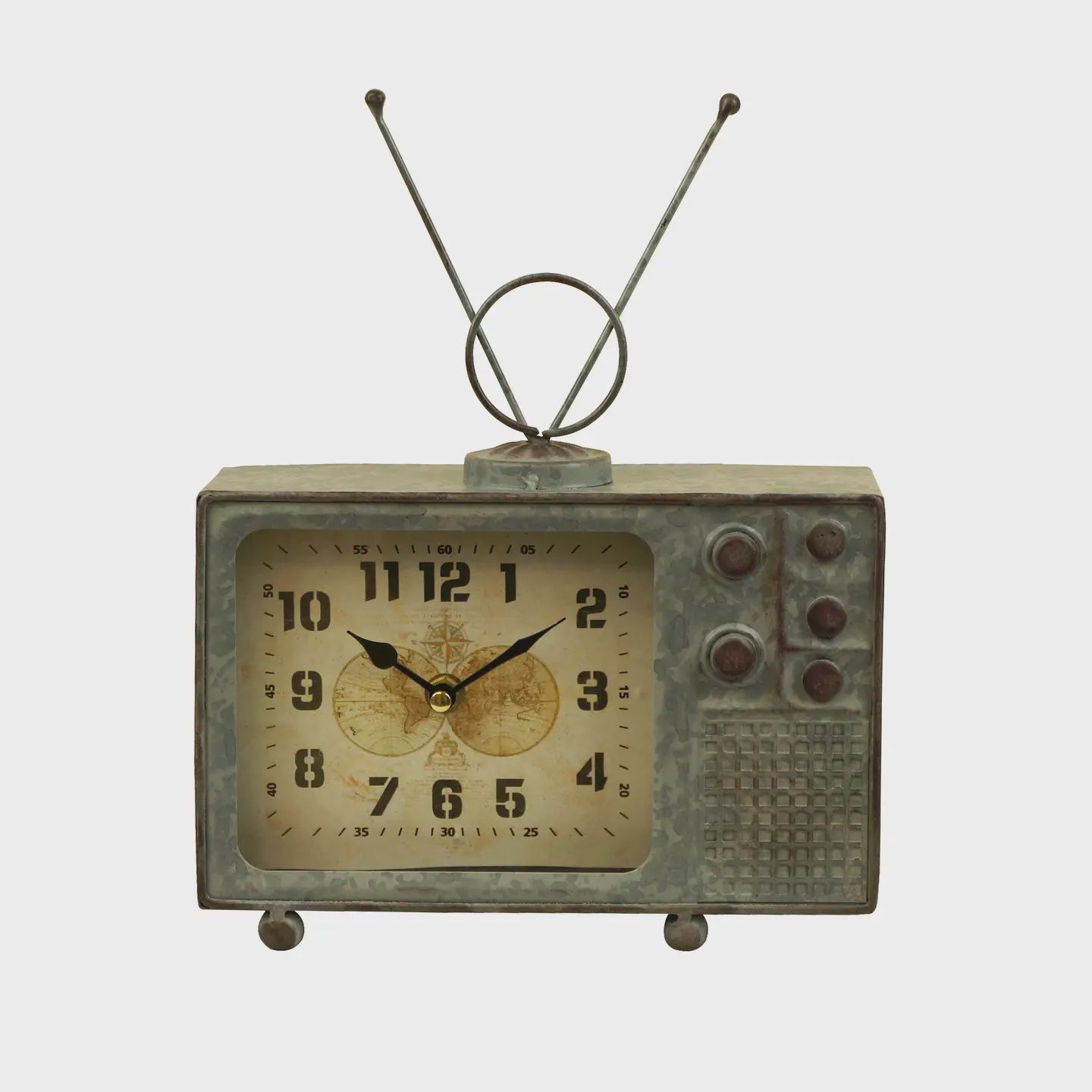Boxman Clocks, Design: Metal Television Table Clock