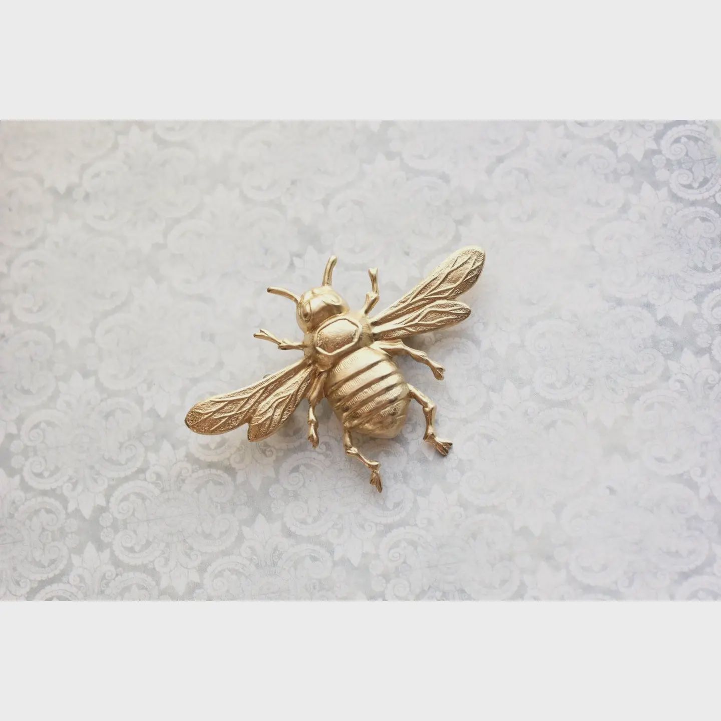 Gold Brass Bee Lapel Pin