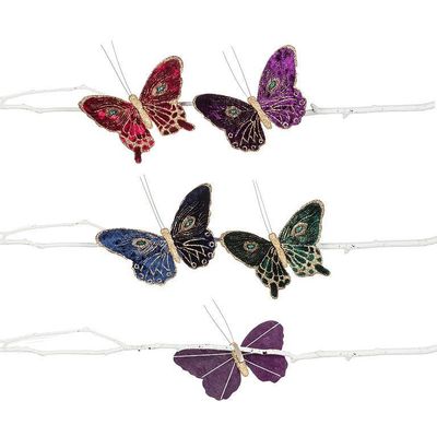 Glitter &amp; Velvet Butterfly Clip