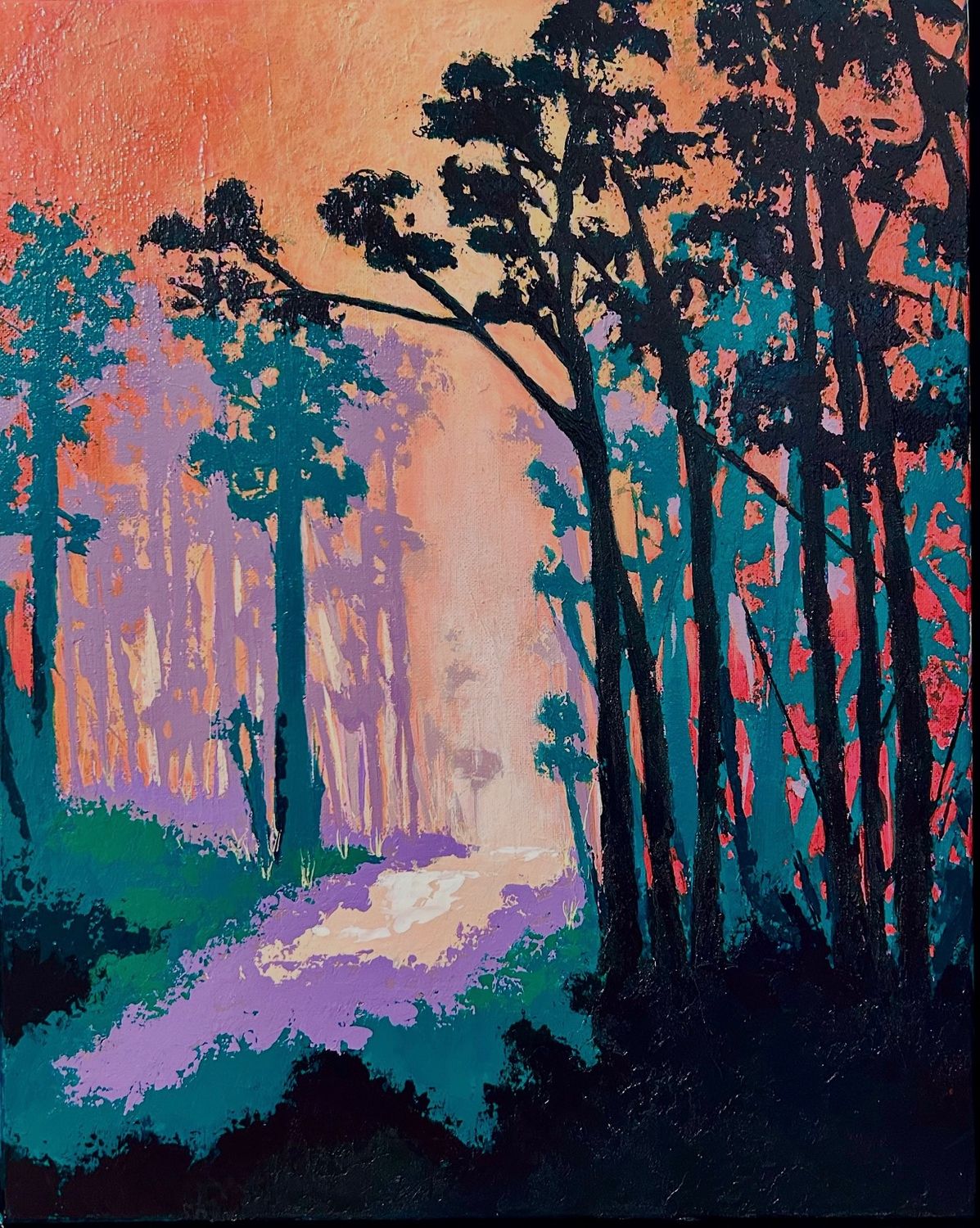 Original Art by Sarah Johnson, Title: Beaver Lake Path