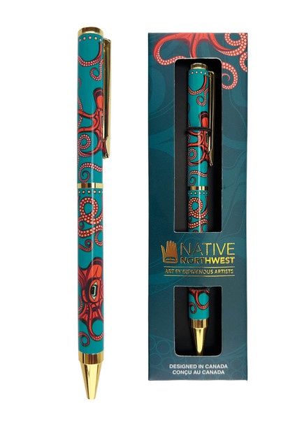 Native Elements® Premium Ballpoint Pen, Design: Octopus by Ernest Swanson