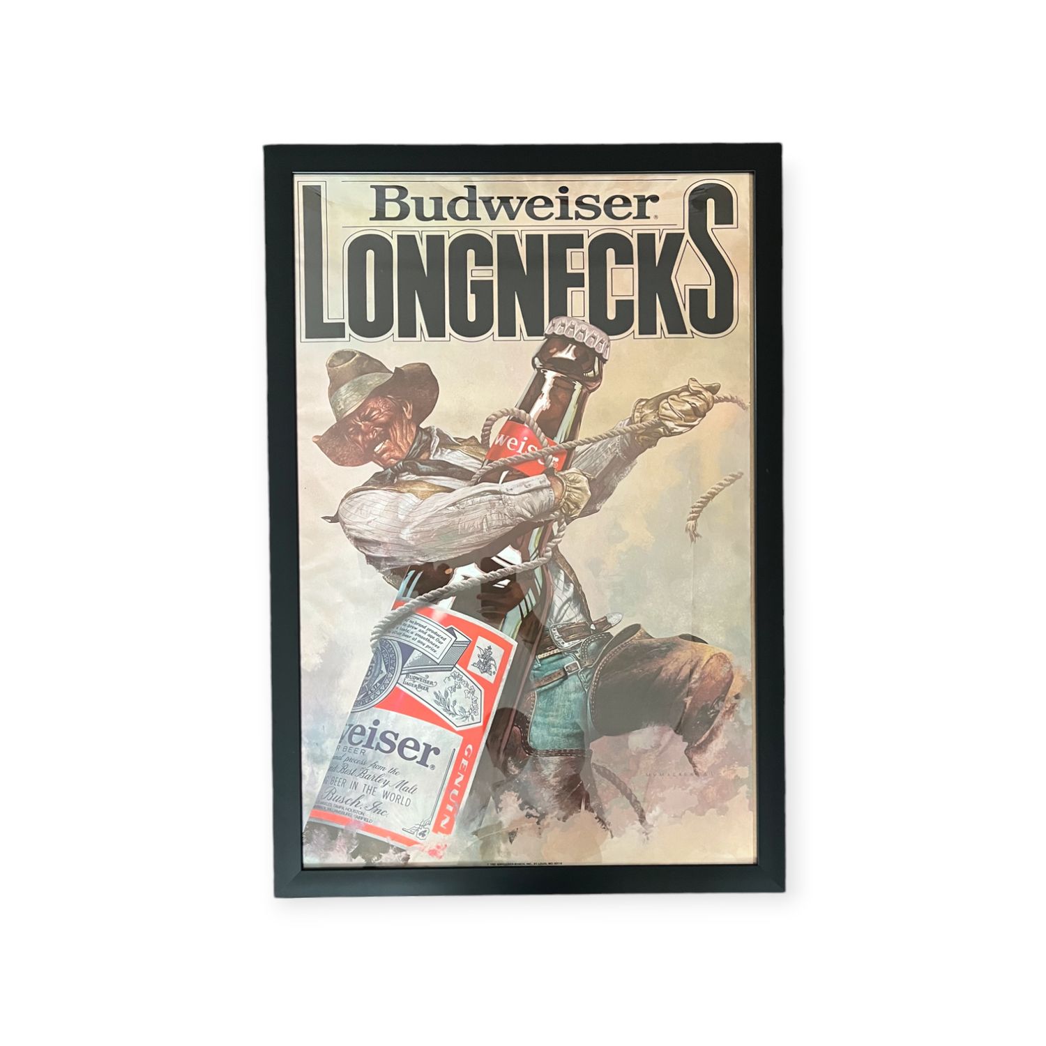 1981 Budweiser Longneck Poster