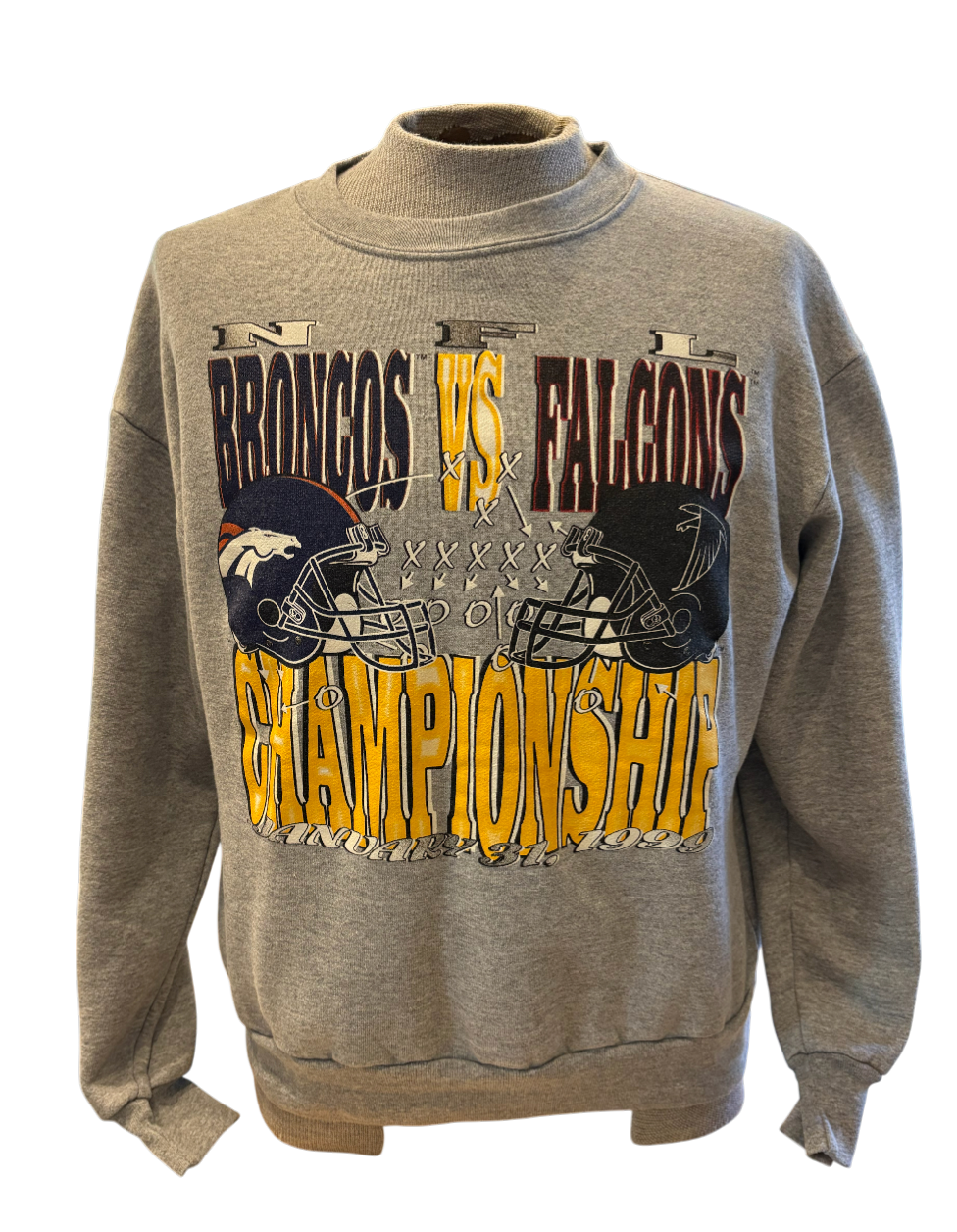 Falcons Broncos Crewneck 1999 sz. L