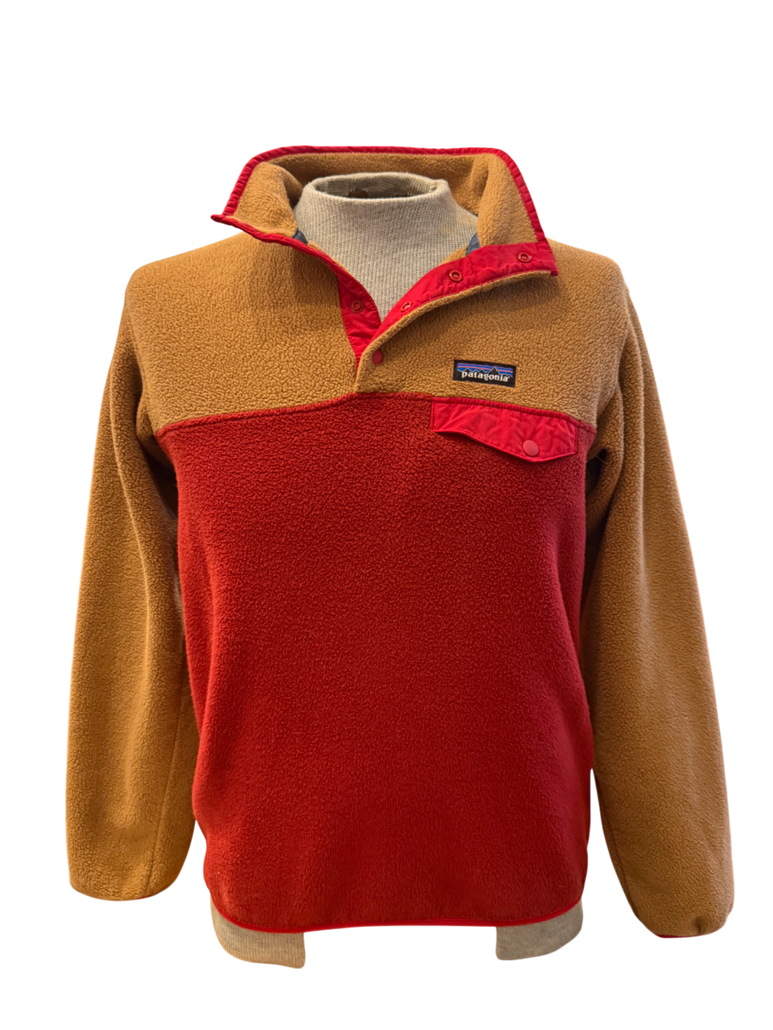 Patagonia Synchilla Cream/Red sz. S