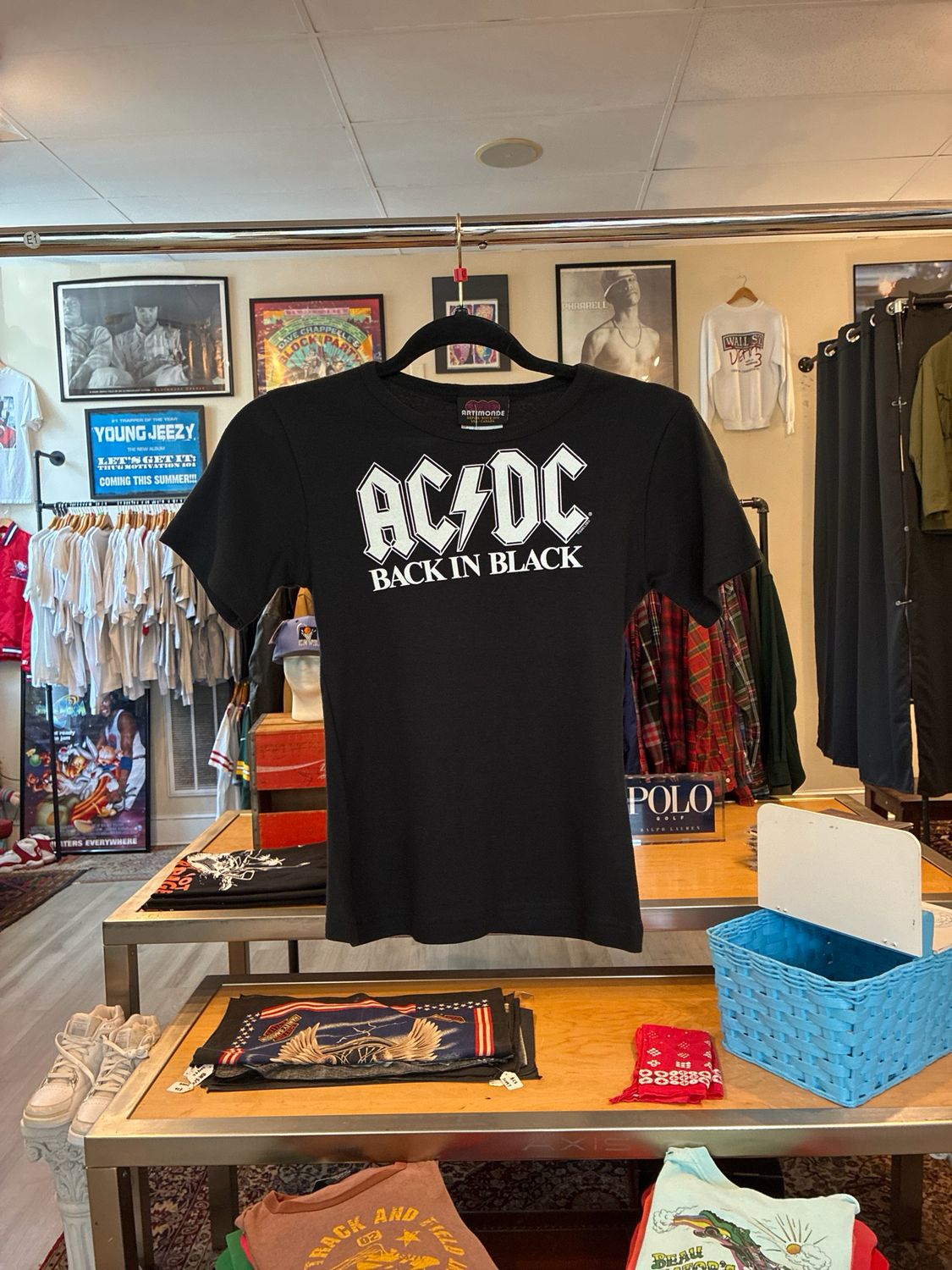 AC/DC Back In Black Baby Tee sz. L